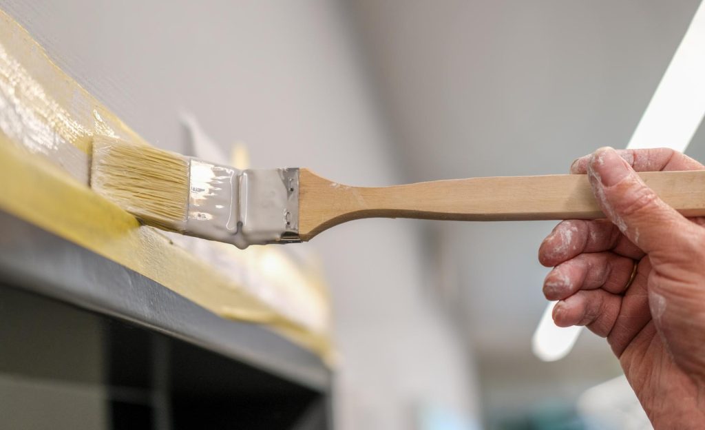 Man plastering a wall